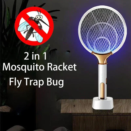 2 In 1 Electric Mosquito Racket USB Rechargeable